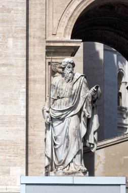 Rome, İtalya - 23 Haziran 2017: St. Peter's Basilica Saint Peter's Square, Vatikan, mimari detay