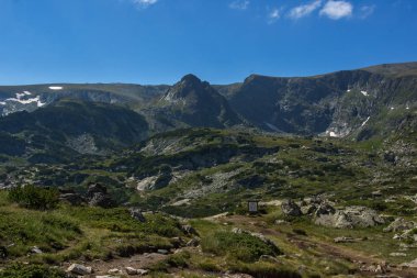 Rila Mountan yedi Rila göl yakınındaki peyzaj