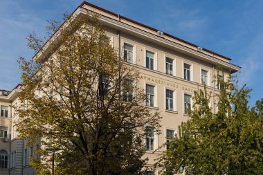 Sofia, Bulgaristan - 7 Kasım 2017: Fakülte, eczane Mu Sofya şehir