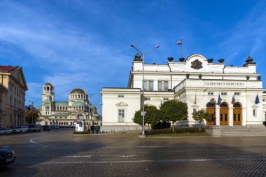 Sofia, Bulgaristan - 7 Kasım 2017: Millet Meclisi Sofya şehir