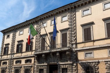 Rome, İtalya - 23 Haziran 2017: Bina ve Roma Trastavete İlçesi'nde sokak