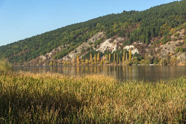 Hösten Pancharevo Sjön Lake Sofia City Region Bulgarien — Stockfoto
