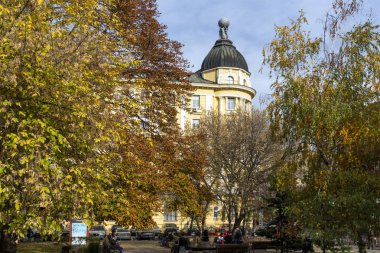 Sofia, Bulgaristan-12 Kasım 2017: Sofya, Bulgaristan şehir merkezinde Old Building