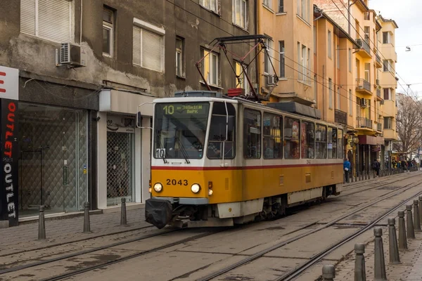 Sofia Bulgaria Noviembre 2017 Caminando Por Calle Graf Ignatiev Ciudad — Foto de Stock