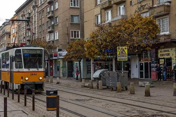 Sofia Bulgaria Noviembre 2017 Caminando Por Calle Graf Ignatiev Ciudad — Foto de Stock