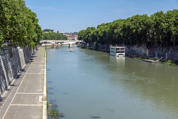 Roma Italia Giugno 2017 Incredibile Vista Panoramica Sul Fiume Tevere — Foto Stock