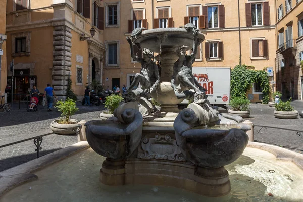 Rome Italy June 2017 Turtle Fountain Square City Rome Italy — Stock Photo, Image