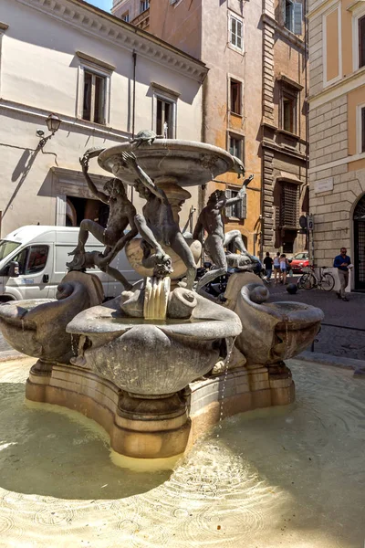 Roma Italia Giugno 2017 Fontana Delle Tartarughe Piazza Della Città — Foto Stock