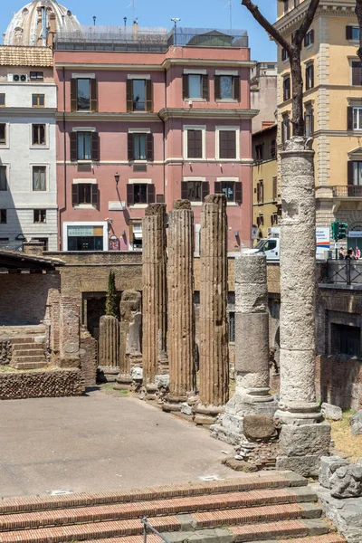 Roma Itália Junho 2017 Vista Incrível Largo Torre Argentina Cidade — Fotografia de Stock