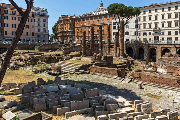 Rome Olaszország 2017 Június Csodálatos Kilátás Nyílik Largo Torre Argentina — Stock Fotó