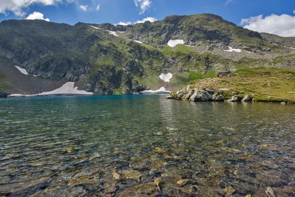 Paisagem Incrível Lago Dos Olhos Sete Lagos Rila Bulgária — Fotografia de Stock