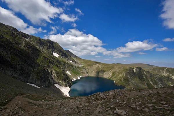 Paisagem Incrível Lago Dos Olhos Sete Lagos Rila Bulgária — Fotografia de Stock