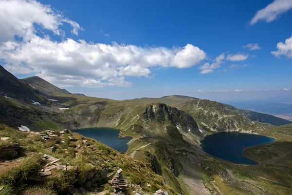 Niesamowity Krajobraz Jeziora Eye Nerek Siedmiu Jezior Rylskich Bułgaria — Zdjęcie stockowe