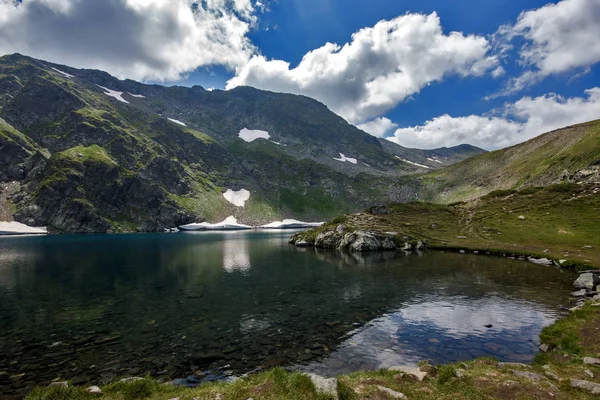 Paisagem Incrível Lago Dos Olhos Sete Lagos Rila Bulgária — Fotografia de Stock