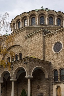 Sofia, Bulgaristan-12 Kasım 2017: katedral kilise St. Nedelya Sofya, Bulgaristan