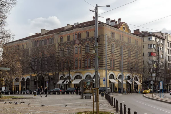 Sofia Bulgarien November 2017 Spaziergänger Auf Dem Boulevard Vitosha Der — Stockfoto