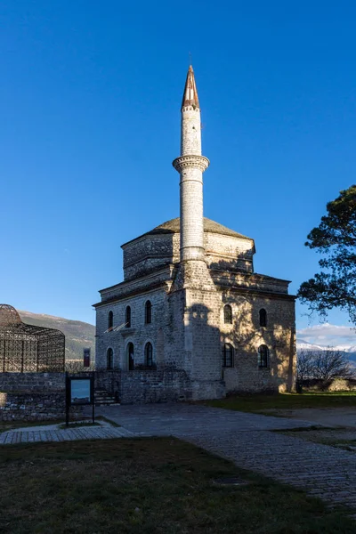 Amazing Sunset View Fethiye Mosque Castle City Ioannina Epirus Greece — Stock Photo, Image