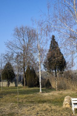 Tapınak Vanga, Bulgaristan - 3 Ocak 2014: Vanga tapınak sonbahar görünümü yakınındaki Köyü, Rupite, bölge Yukarı Cuma, Bulgaristan