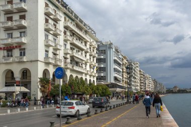 Thessaloniki, Yunanistan - 30 Eylül 2017: Görünüm Selanik şehir, orta Makedonya, Yunanistan'ın set of Amazing