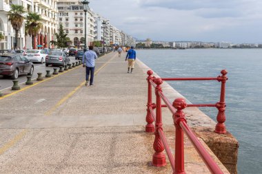 Thessaloniki, Yunanistan - 30 Eylül 2017: Görünüm Selanik şehir, orta Makedonya, Yunanistan'ın set of Amazing