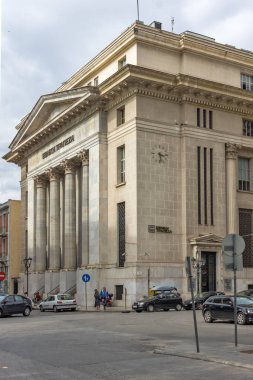 Thessaloniki, Yunanistan - 30 Eylül 2017: Tipik sokak ortasındaki Selanik şehir, orta Makedonya, Yunanistan