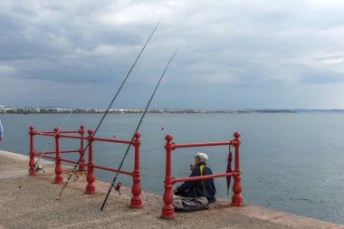 Thessaloniki, Yunanistan - 30 Eylül 2017: Görünüm Selanik şehir, orta Makedonya, Yunanistan'ın set of Amazing