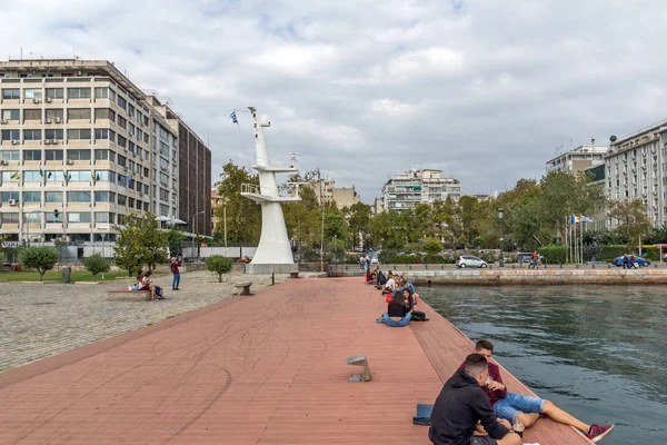 Thessaloniki Griechenland September 2017 Atemberaubender Blick Auf Den Damm Der — Stockfoto