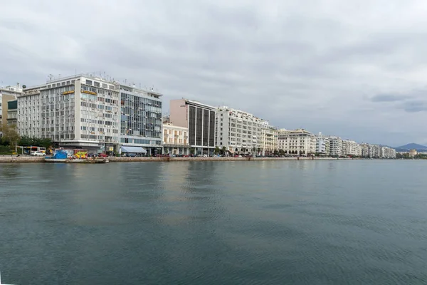 Thessaloniki Grecia Septiembre 2017 Increíble Vista Del Terraplén Ciudad Salónica — Foto de Stock