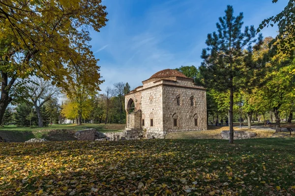 Nis Serbia Ottobre 2017 Veduta Tramonto Della Moschea Bali Beg — Foto Stock