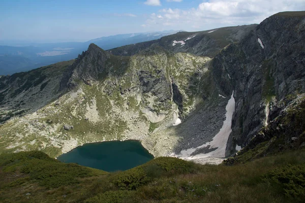 Stupefacente Paesaggio Del Lago Gemello Sette Laghi Rila Bulgaria — Foto Stock