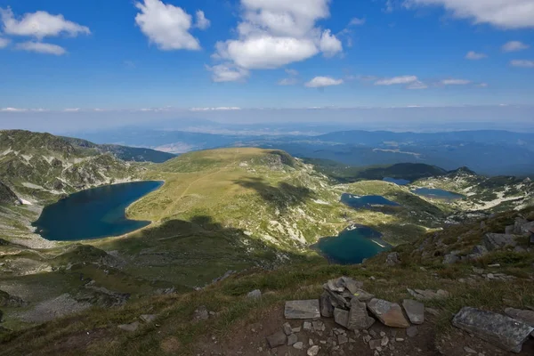 令人惊叹的双胞胎景观 眼睛和肾脏湖泊 Rila 保加利亚 — 图库照片