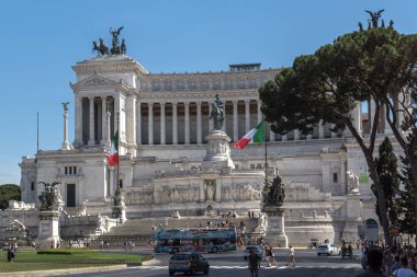 Rome, İtalya - 23 Haziran 2017: vatan - Altare della Victor Emmanuel II Roma şehir, İtalya'nın Ulusal Anıtı bilinen Patria, Altar görünümünü şaşırtıcı