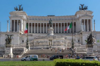 Rome, İtalya - 23 Haziran 2017: vatan - Altare della Victor Emmanuel II Roma şehir, İtalya'nın Ulusal Anıtı bilinen Patria, Altar görünümünü şaşırtıcı