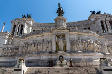 Rome, İtalya - 23 Haziran 2017: vatan - Altare della Victor Emmanuel II Roma şehir, İtalya'nın Ulusal Anıtı bilinen Patria, Altar görünümünü şaşırtıcı