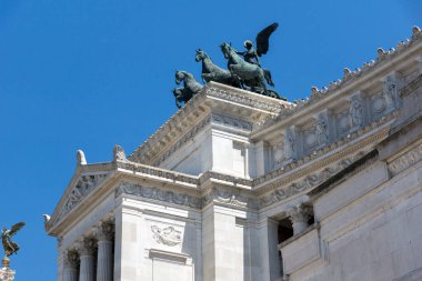 Rome, İtalya - 23 Haziran 2017: vatan - Altare della Victor Emmanuel II Roma şehir, İtalya'nın Ulusal Anıtı bilinen Patria, Altar görünümünü şaşırtıcı