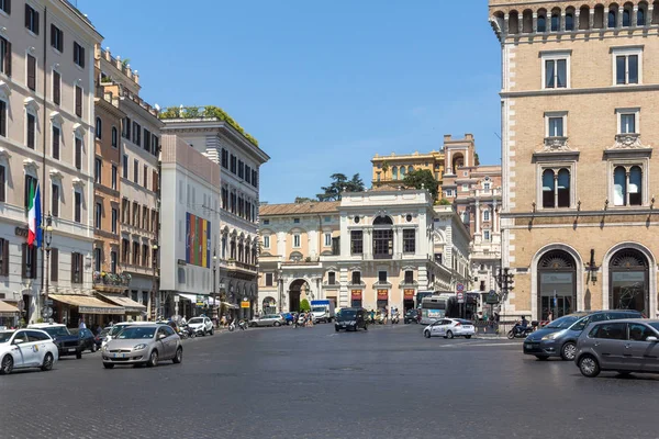 Řím Itálie Června 2017 Úžasný Výhled Piazza Venezia Římě Itálie — Stock fotografie