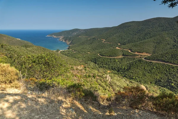 Seascape Mamba Beach Ampelos Sithonia Peninsula Chalkidiki Central Macedonia Greece — Stock Photo, Image