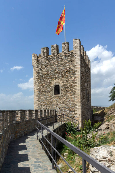 ОПЬЕ, РЕСПУБЛИКА ОФ МАКЕДОНИЯ - 13 января 2017 года: Крепость Скопье (крепость Кале) в Старом городе, Республика Македония
