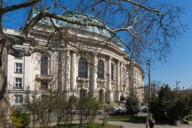 Sofia, Bulgaristan - 1 Nisan 2017: Üniversitesi Sofya St. Kliment Ohridski, Bulgaristan görünümünü şaşırtıcı