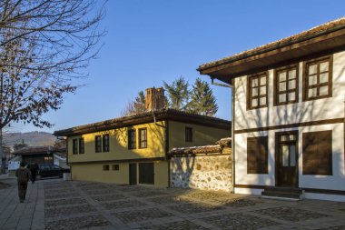 Panagyurishte, Bulgaristan - 13 Aralık 2013: Tarihi bina müzede Panagyurishte kasaba, Pazarcık bölge, Bulgaristan