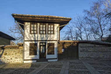 Panagyurishte, Bulgaristan - 13 Aralık 2013: Tarihi bina müzede Panagyurishte kasaba, Pazarcık bölge, Bulgaristan