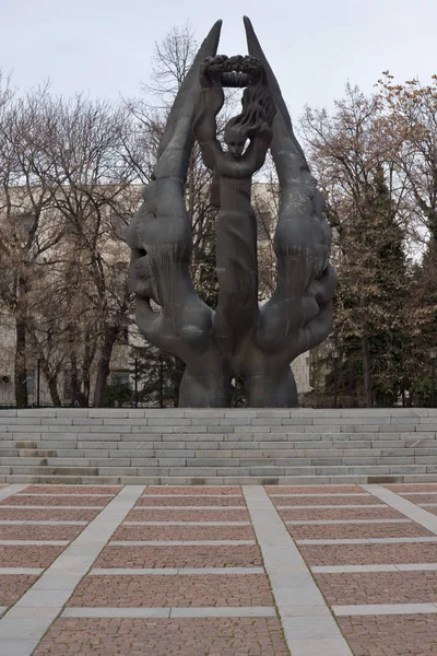 Plovdiv Bulgaria December 2016 Monument Unification Bulgaria City Plovdiv Bulgaria — Stock Photo, Image