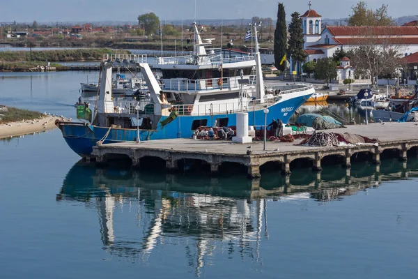 Keramoti Grecia Aprile 2016 Incredibile Vista Sul Porto Keramoti Macedonia — Foto Stock