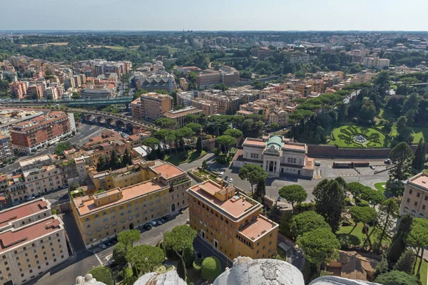 Vista Panorâmica Incrível Para Vaticano Cidade Roma Partir Cúpula Basílica — Fotografia de Stock