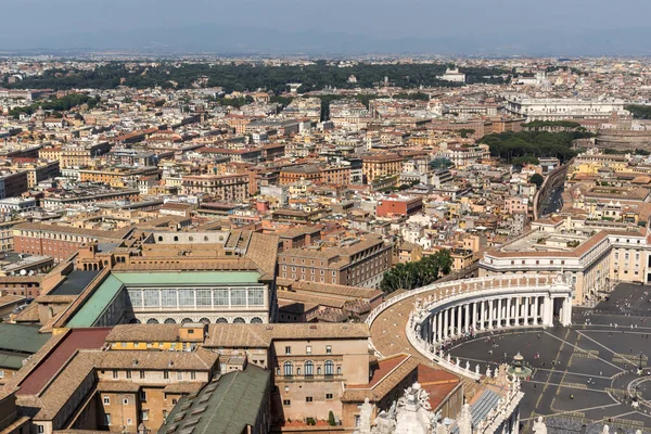 Incredibile Vista Panoramica Sul Vaticano Sulla Città Roma Dalla Cupola — Foto Stock