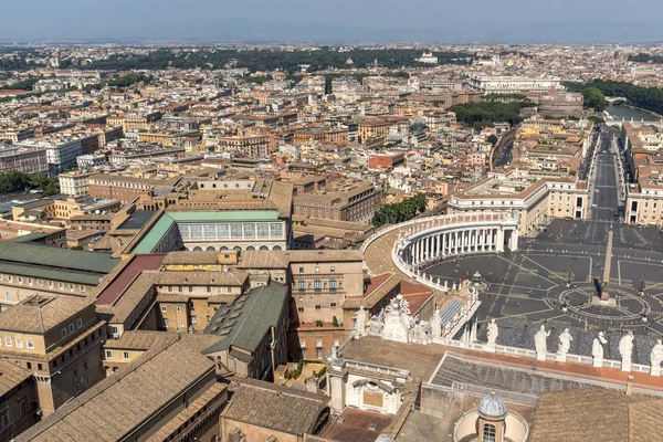 Incredibile Vista Panoramica Sul Vaticano Sulla Città Roma Dalla Cupola — Foto Stock