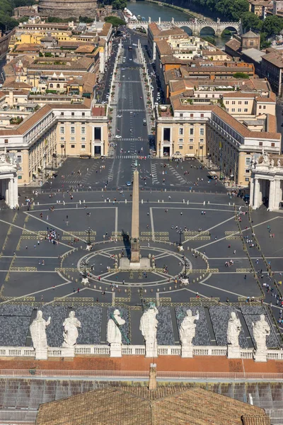 Incredibile Vista Panoramica Sul Vaticano Sulla Città Roma Dalla Cupola — Foto Stock