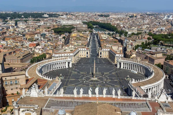 Incredibile Vista Panoramica Sul Vaticano Sulla Città Roma Dalla Cupola — Foto Stock