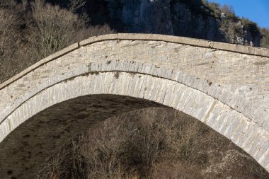 Missios köprü manzara Vikos gorge ve Pindus Dağları, Zagori, Epirus, Yunanistan inanılmaz