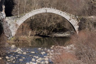 Vikos gorge ve Pindus Dağları, Zagori, Epirus, Yunanistan Kontodimos köprü veya Lazaridis manzara şaşırtıcı